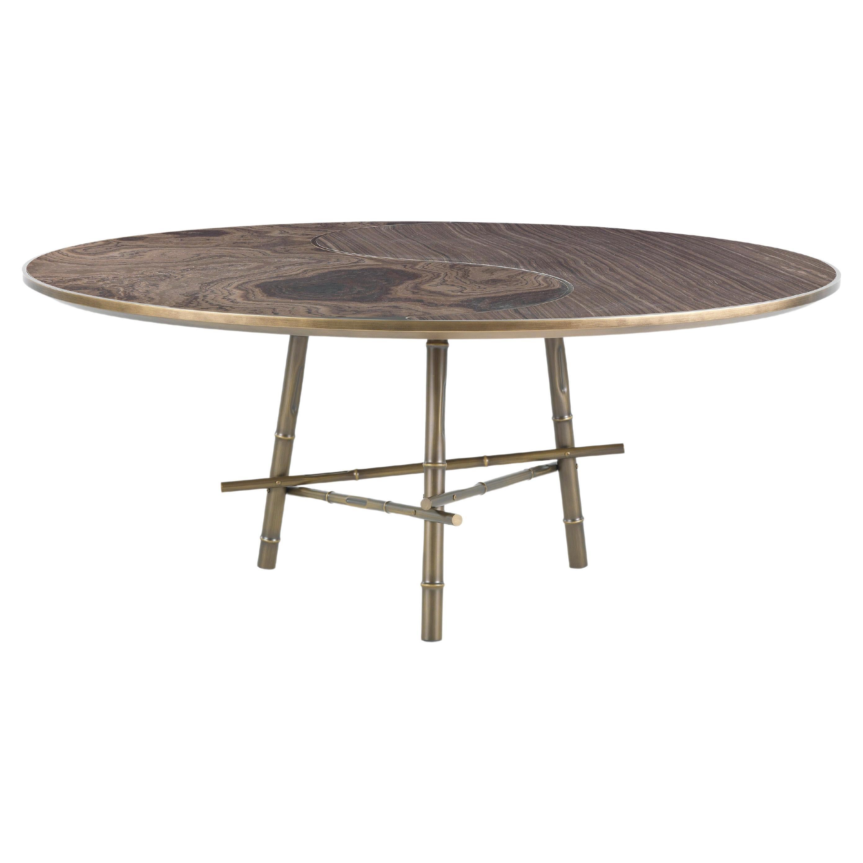 21st Century Dalí Round Dining Table in Bronze and Marble by Etro Home Interiors For Sale