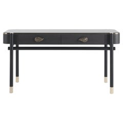 Etro Home Interiors Woodstock Dressing Table in Wood and Polished Brass