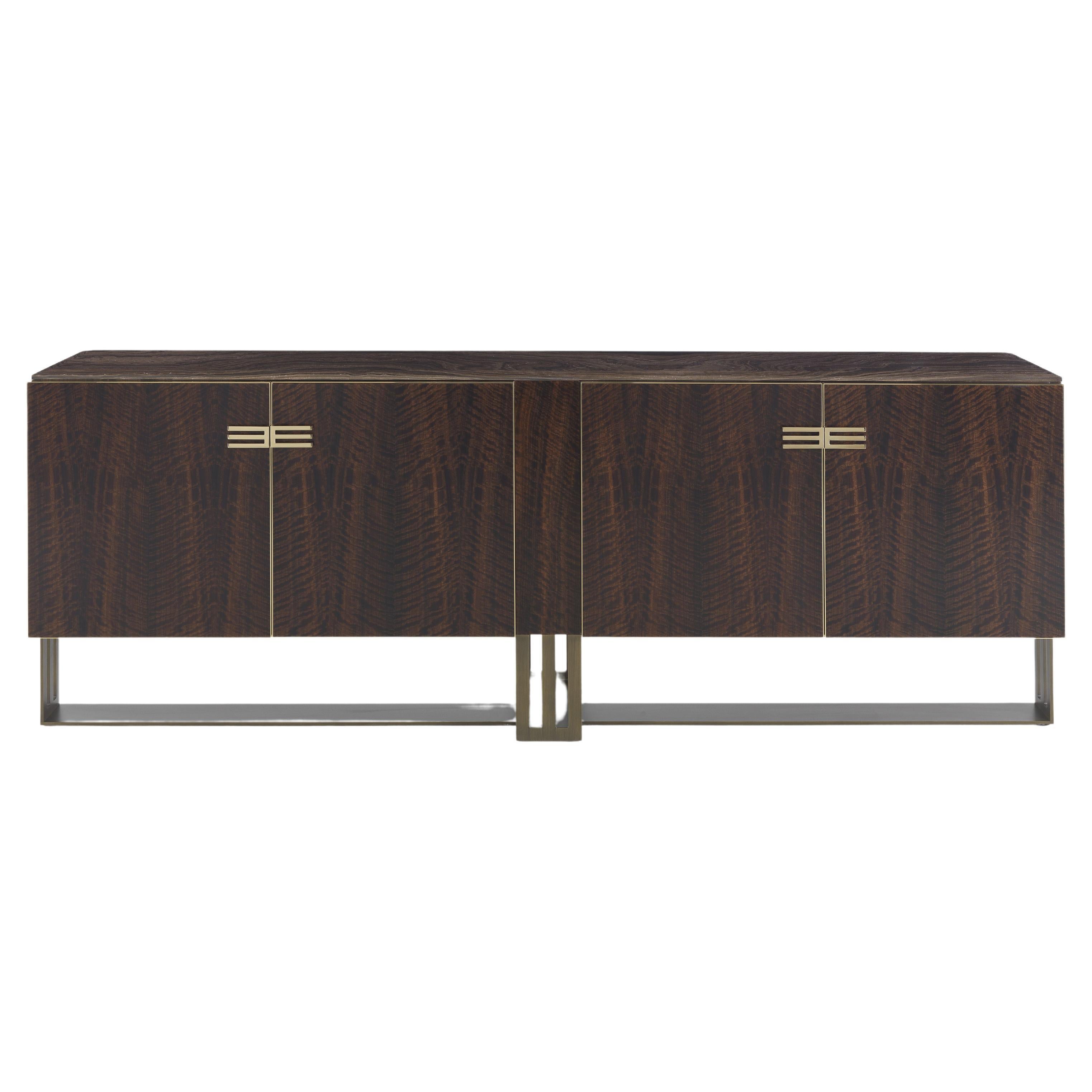21st Century Klee Sideboard in Wood with Marble Top by Etro Home Interiors For Sale