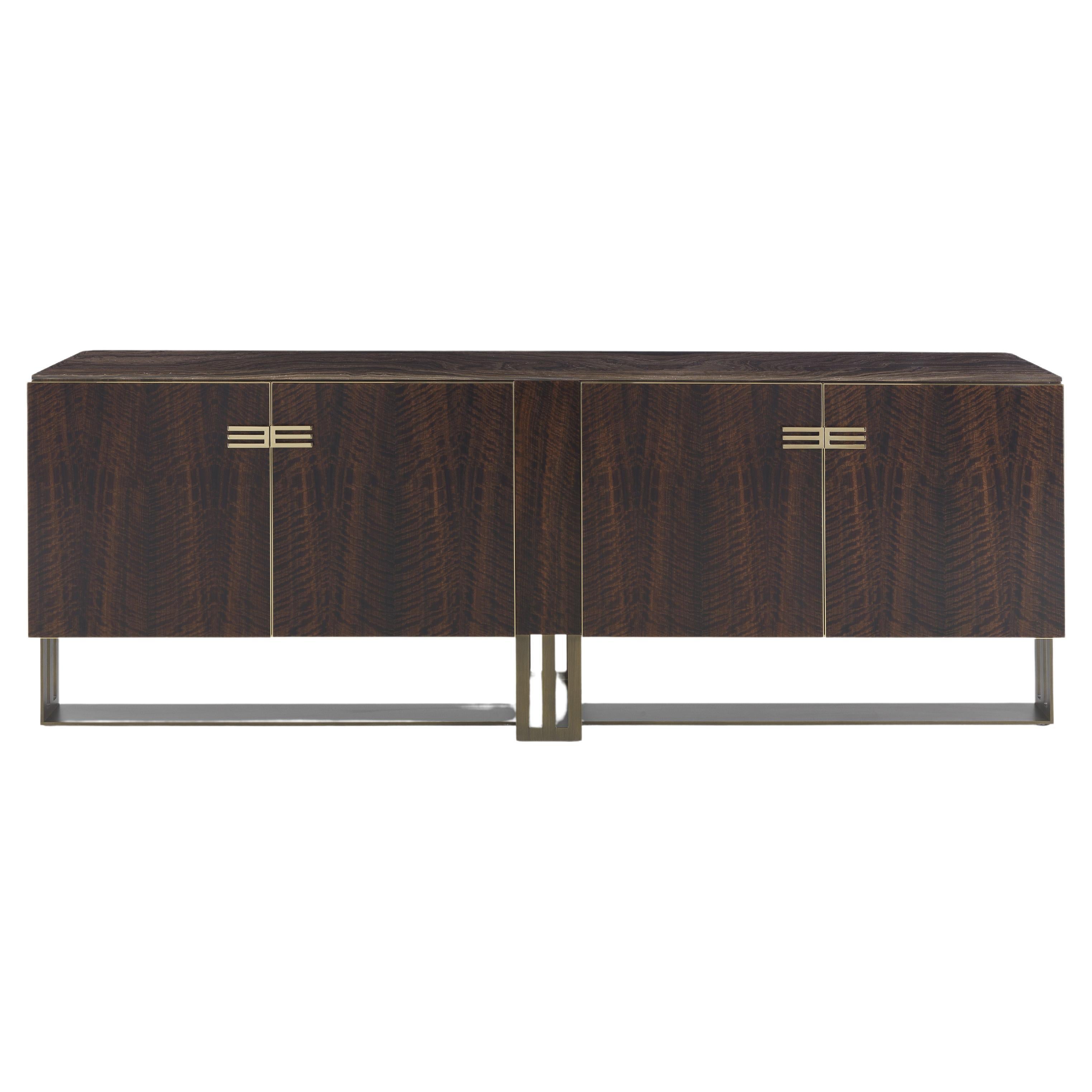 Klee Sideboard aus Holz des 21. Jahrhunderts mit Marmorplatte von Etro Home Interiors im Angebot