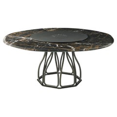 21st Century Nyos Dining Table with Marble Top by Roberto Cavalli Home Interiors