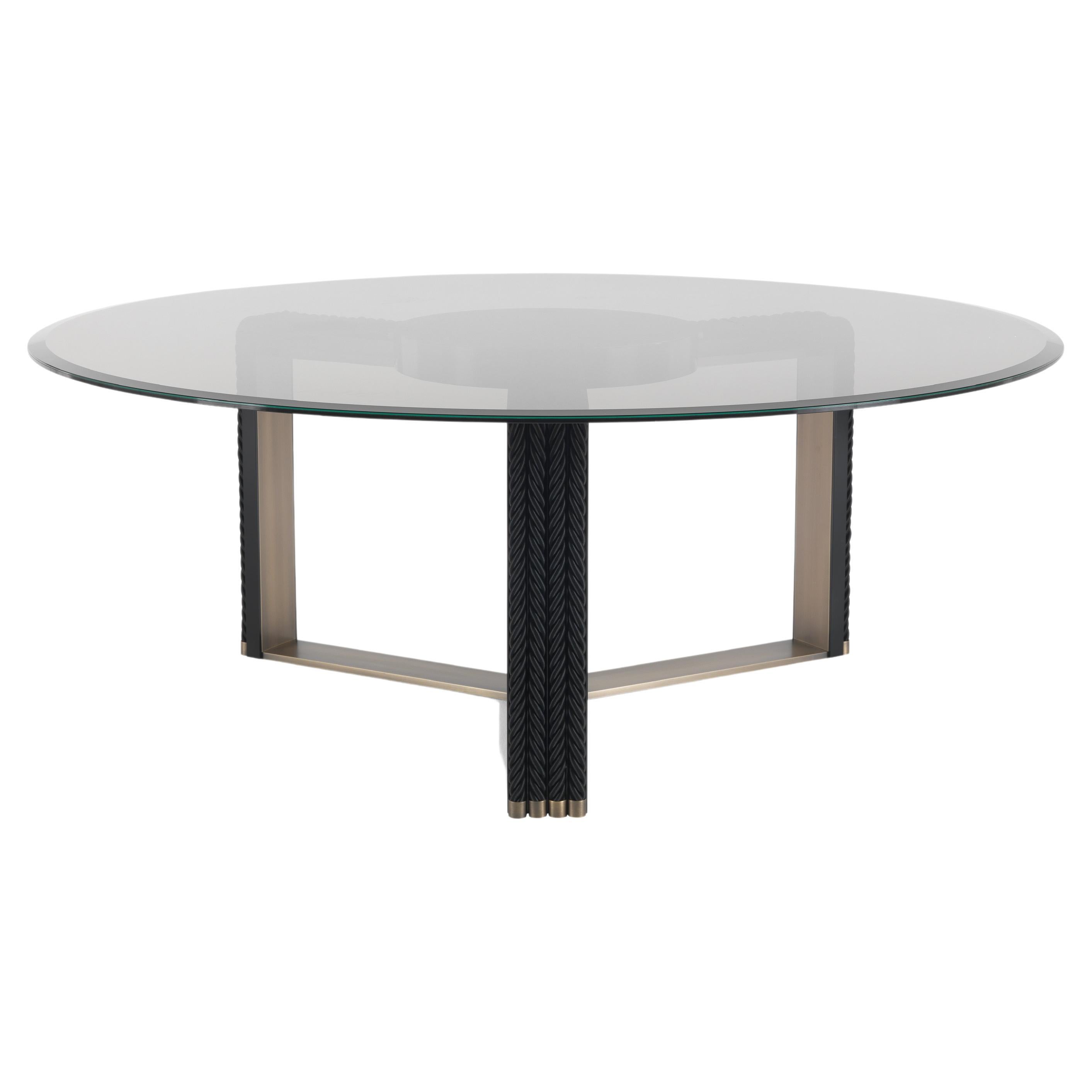 21st Century Glasgow Dining Table with Decorative Ropes by Gianfranco Ferré Home