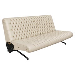 D70 sofa bed by Osvaldo Borsani for Tecno, in tufted leather