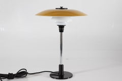 Poul Henningsen Art Deco PH Table Lamp PH 3½-2 Glass + Warm Yellow Shade 1930s
