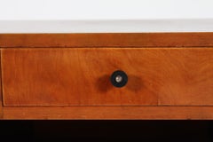 Danish Art Deco Side Table/Bed Side Table 1 Drawer, Birch, Black Lacquer 1930s