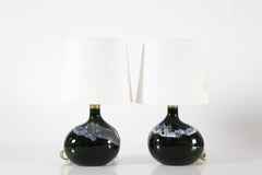 Paire de lampes de table sculpturales « Danish Modern » de Holmegaard, créées par Michael Bang dans les années 1970