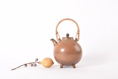 Gunnar Nylund for Rörstrand Sweden Teapot Brown Green Glaze, Ceramic 1950s