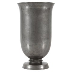 Danish Art Deco Just Andersen Trophy Shaped Vase of Pewter with Patina 1930-1940