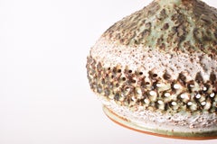 Danish Brutalist Ceramic Pendant Lamp by Kingo Keramik, Sculptural, 1970s