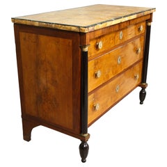 A Superb Sienna Marble Topped Northern Italian Commode