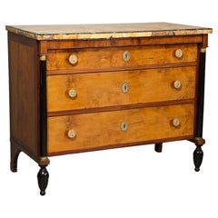 A Superb Sienna Marble Topped Northern Italian Commode