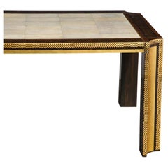 Superb Rosewood and Shagreen Table by Karl Springer