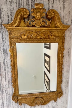 George I-II Carved Giltwood Mirror, In the Palladian Manner of William Kent