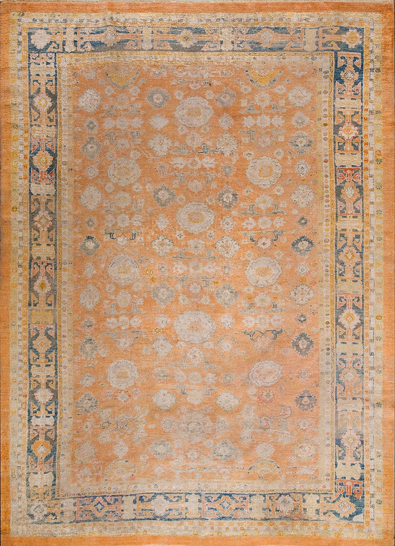 19th Century Turkish Angora Oushak Carpet ( 9'9" x 13'3" - 297 x 403 )