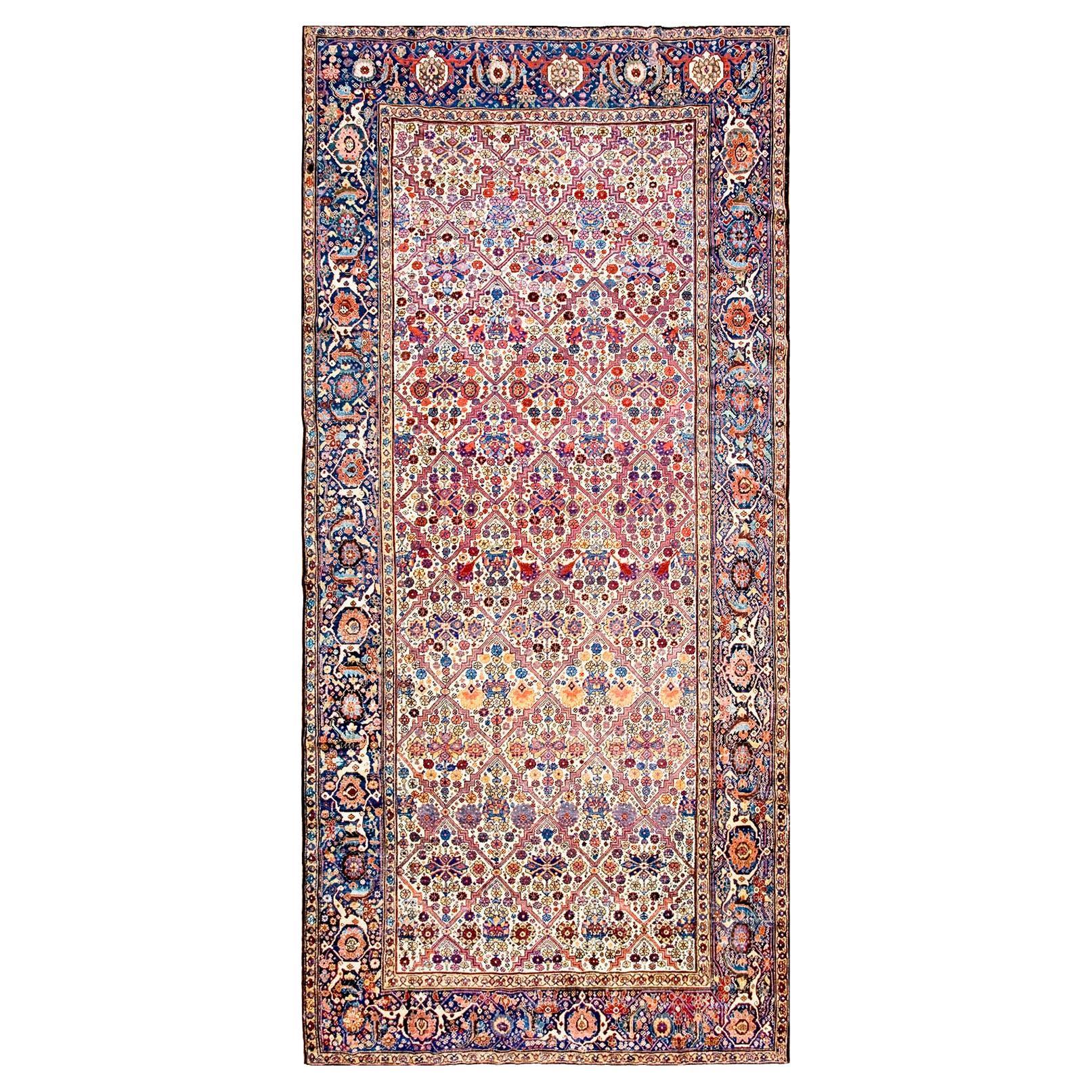 XIX secolo N.W. Tappeto Persian Garden Design Gallery (7'6" x 16'10"-229 x 513)