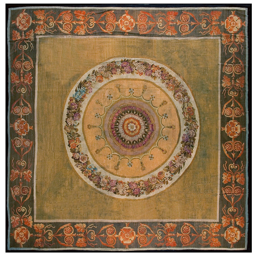 Aubusson-Teppich aus der französischen Empire-Periode des frühen 19. Jahrhunderts (13'8"x14'4" - 417x437)
