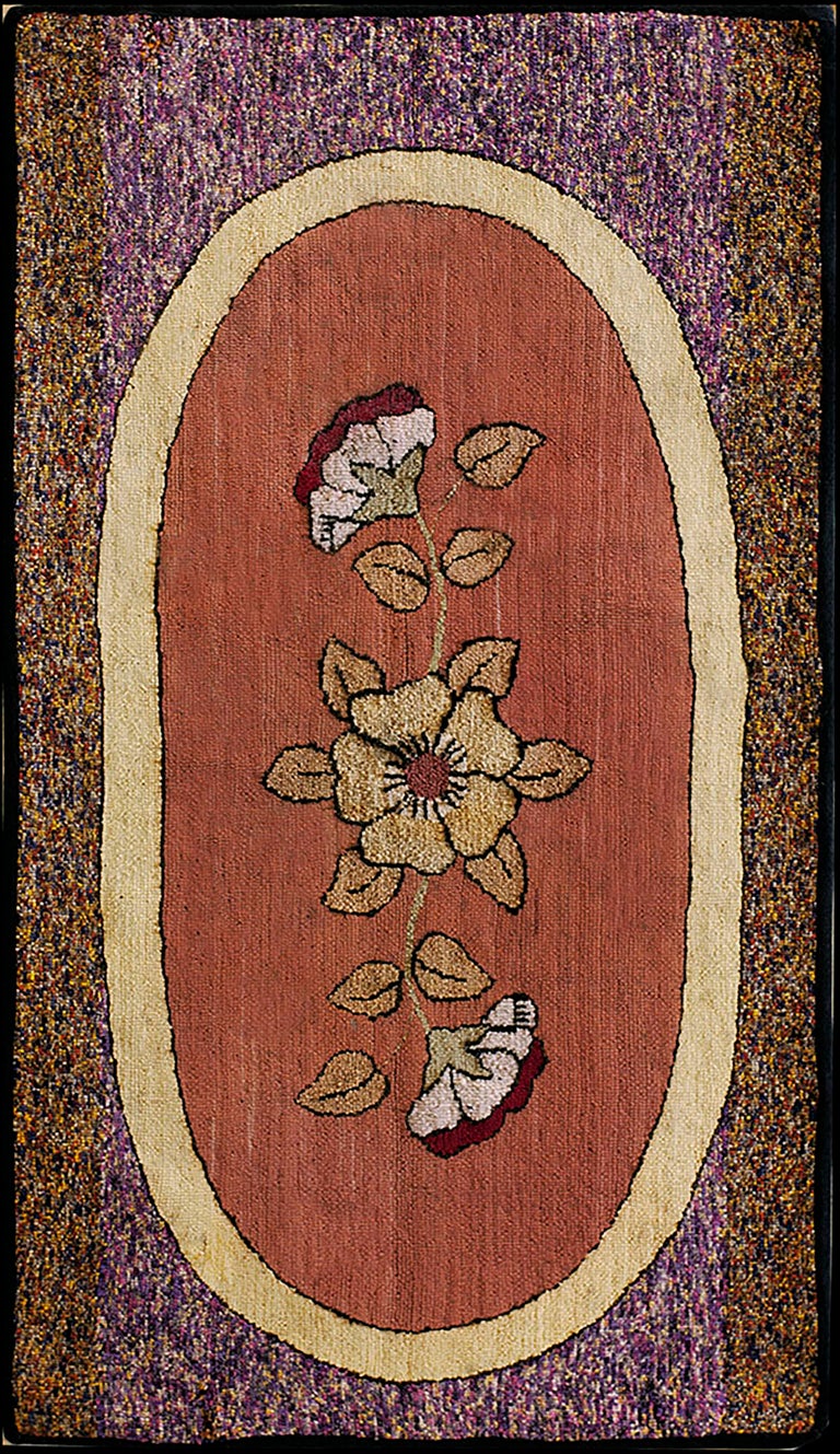 Antique American Hooked Rug For Sale at 1stDibs