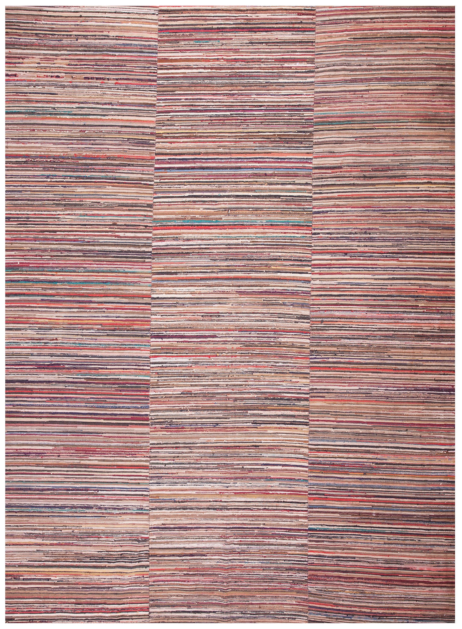 Antiker amerikanischer Rag-Teppich, 2,25 m x 3,66 m, antik