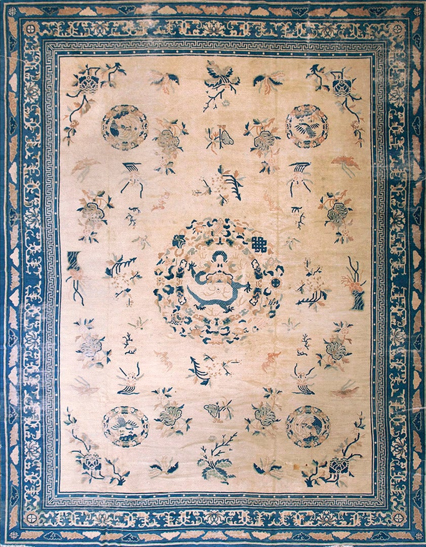 Early 20th Century Chinese Peking Dragon Carpet ( 12'8" x 16'4" - 386 x 498 )