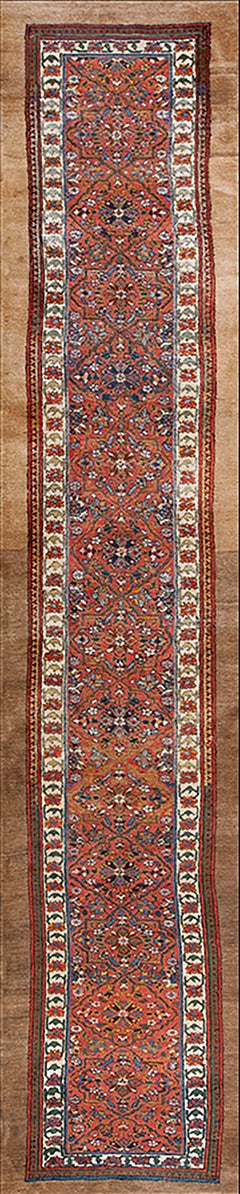 Tappeto Persiano Serab Runner del XIX secolo ( 3'2" x 15'6" - 97 x 472 )