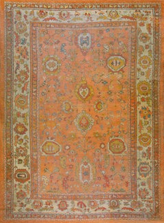 19th Century Turkish Oushak Carpet  9' 3" x 12' 10"