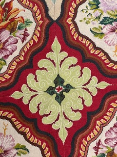 1880s Multicolor Antique French Neoclassical Rug 11' x 12'