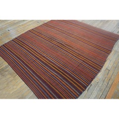 1950s Vintage Turkish Kilim Rug 6' x 7'6"
