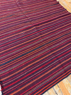 1950s Multicolor Vintage Turkish Kilim Rug 5'5" x 6'6"
