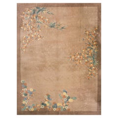 1920s Gray Cream Antique Walter Nichols Chinese Art Deco Rug Rug 8'10" x 11'8"