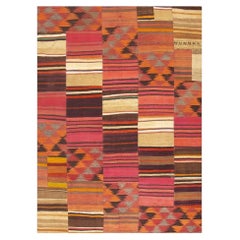 1930s Vintage Turkish Kilim Flatweave Rug 6'8" x 8'6"
