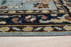 9x12 Navy Traditional All Over Hand-Knotted Wool Area Rug