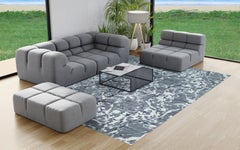 6x9 Emery Abstract Pattern Wool & Bamboo Silk Rug