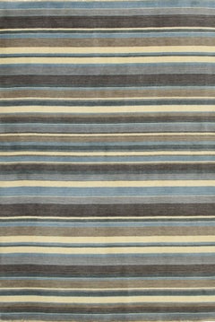 10 x 13 Lila Fiona – mehrfarbiger, handgefertigter Wollteppich