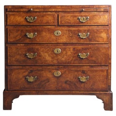 A George I 18th Century Figured Walnut Caddy Chest of Drawers, Circa 1720-1730