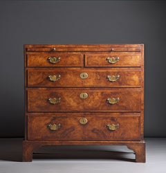 A George I 18th Century Figured Walnut Caddy Chest of Drawers, Circa 1720-1730