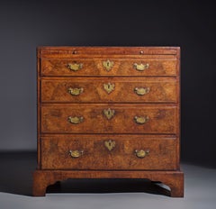 A George I 18th Century Burr Walnut Caddy Chest of Drawers, Circa 1720-1730