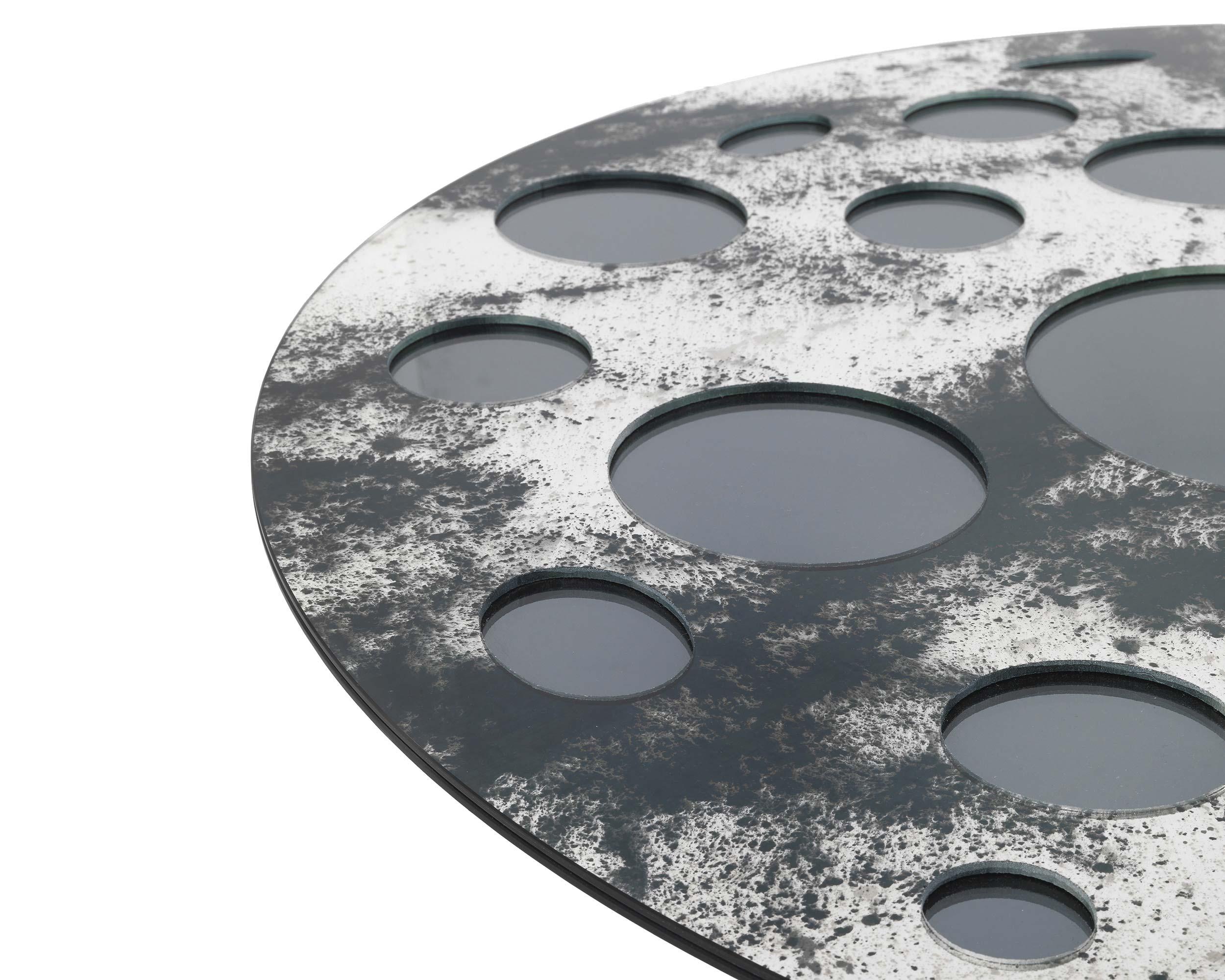 En vente : Gray (Moon) Petite table Venny du 21ème siècle en couches de miroirs décoratifs de Matteo Cibic 2
