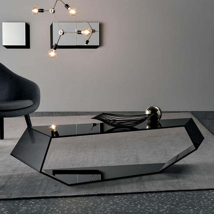 Dekon-Couchtisch aus Glas, entworfen von Karim Rashid, hergestellt in Italien (21. Jahrhundert und zeitgenössisch) im Angebot