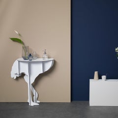 Ostrich, White Wall Console, Made in France