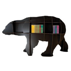 Bear, Black Polar Bear Bookshelf, Made in France