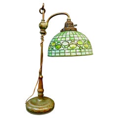 Used Early Tiffany Studios Acorn Student/Desk Lamp