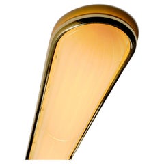 Lampada da incasso in vetro soffiato e ottone di ispirazione Streamline Moderne di Phaenon