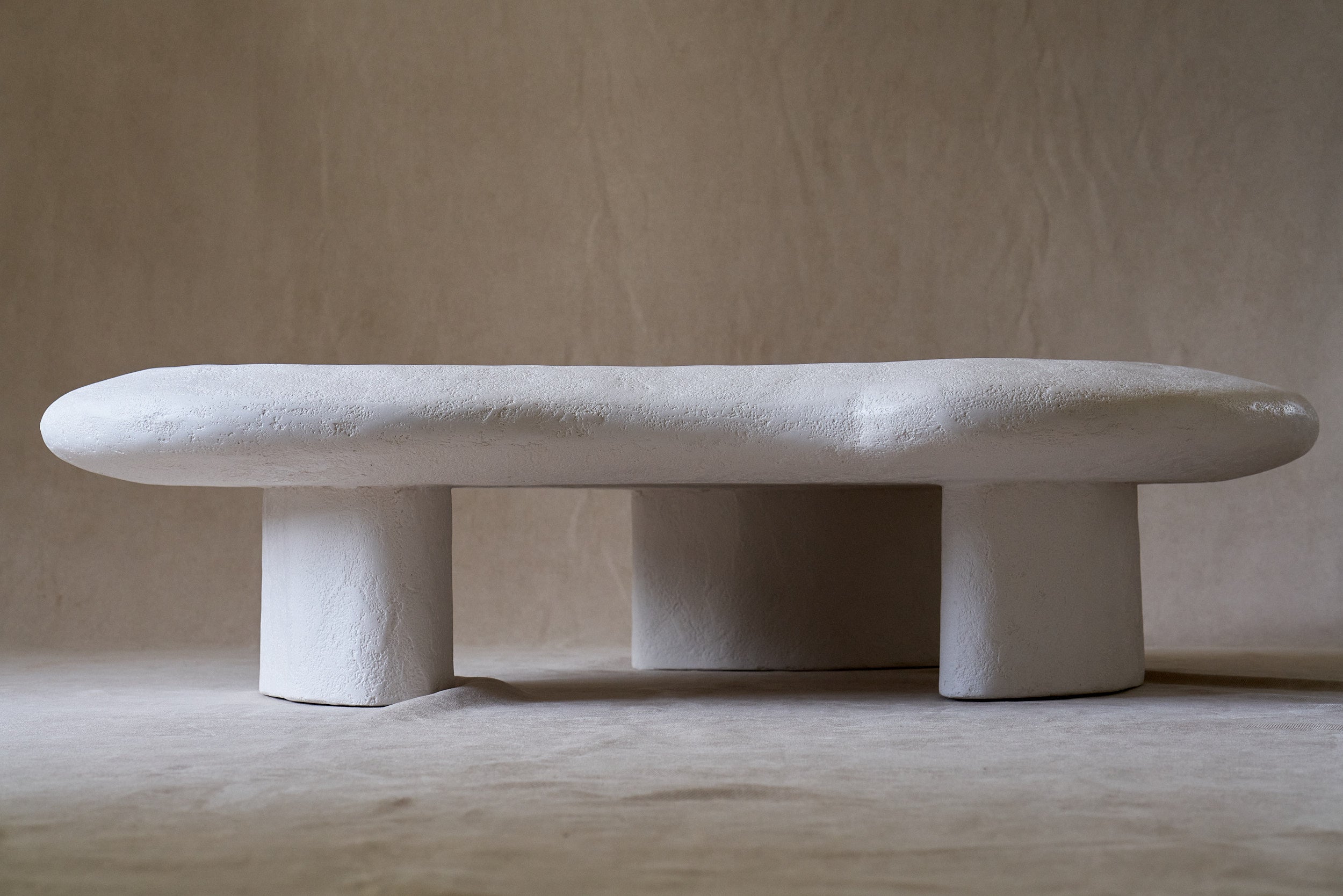 Sculptural organic modern low coffee table For Sale