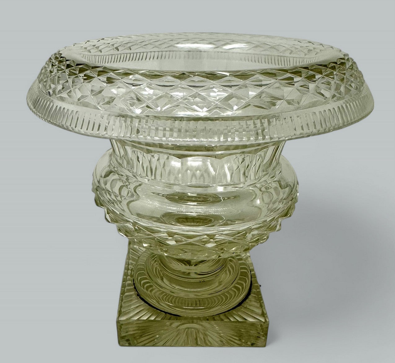 Antiguo Tipperary irlandés Waterford Crystal Cristal tallado Victorian Turnover Bowl 19Ct