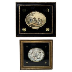 Antikes Regency-Paar handkolorierter Punktgravuren von Francesco Bartolozzi, 1815