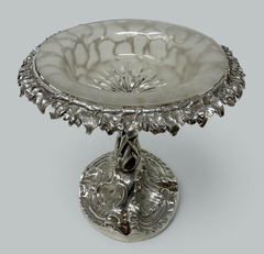 Antike viktorianische englische Tazza Comport-Obstschale aus Sterlingsilber als Tischdekoration