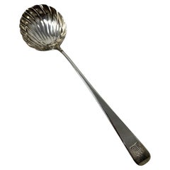 Antique Irish Dublin Sterling Silver Table Serving Gravy Soup Spoon Ireland 1770
