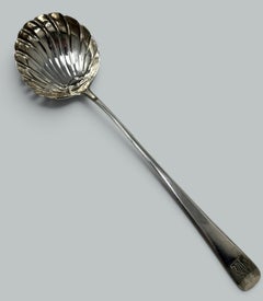 Antique Irish Dublin Sterling Silver Table Serving Gravy Soup Spoon Ireland 1770