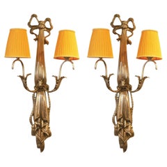 Impresionante Pareja de Apliques Art Decó Franceses