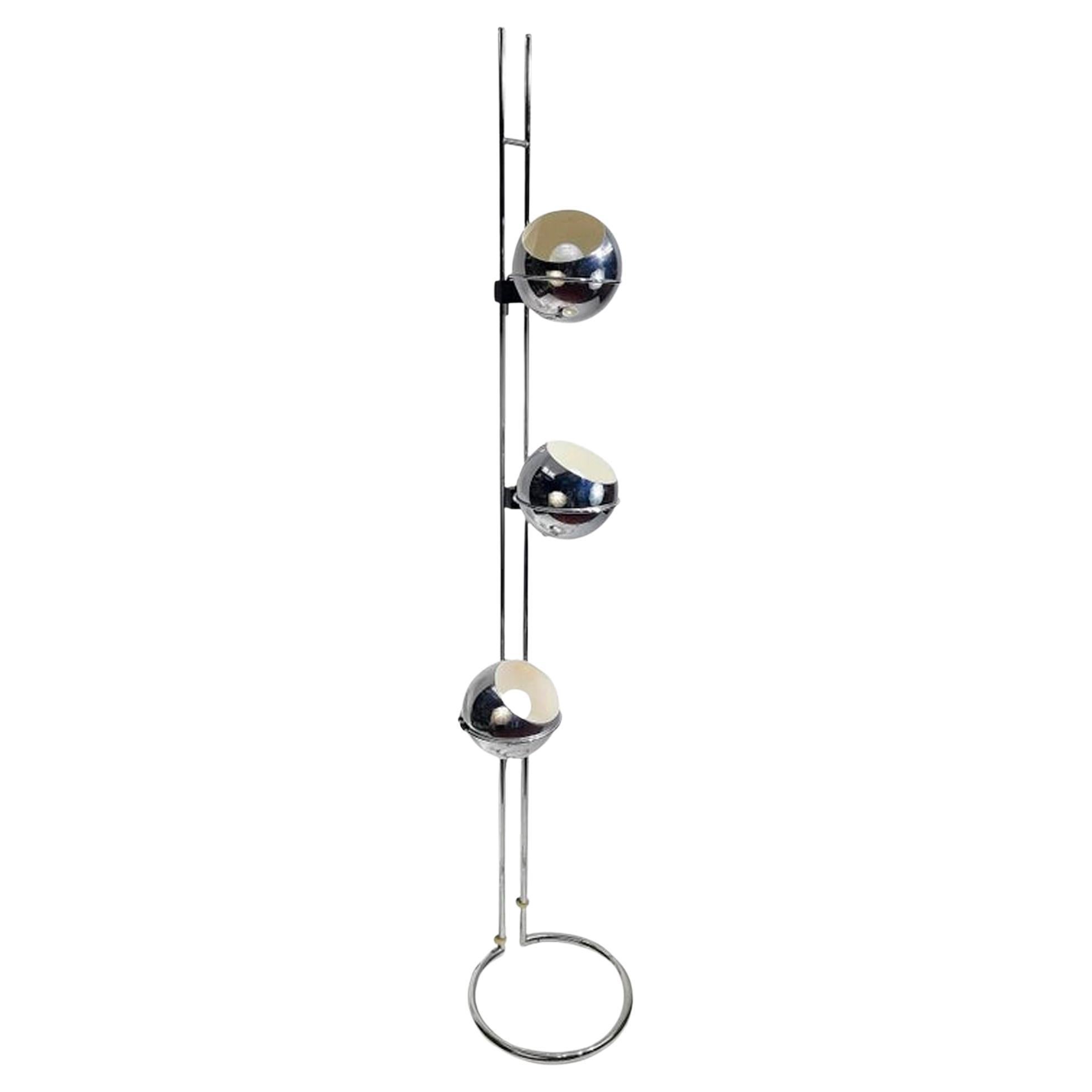 “Goffredo Reggiani” Eyeball Triple Light Floor Lamp, circa 1970